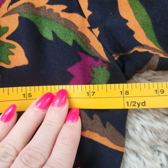 Dépèche Mode Vintage Long Sleeve Floral Shirt Dress Size 8 - Picture 9 of 12